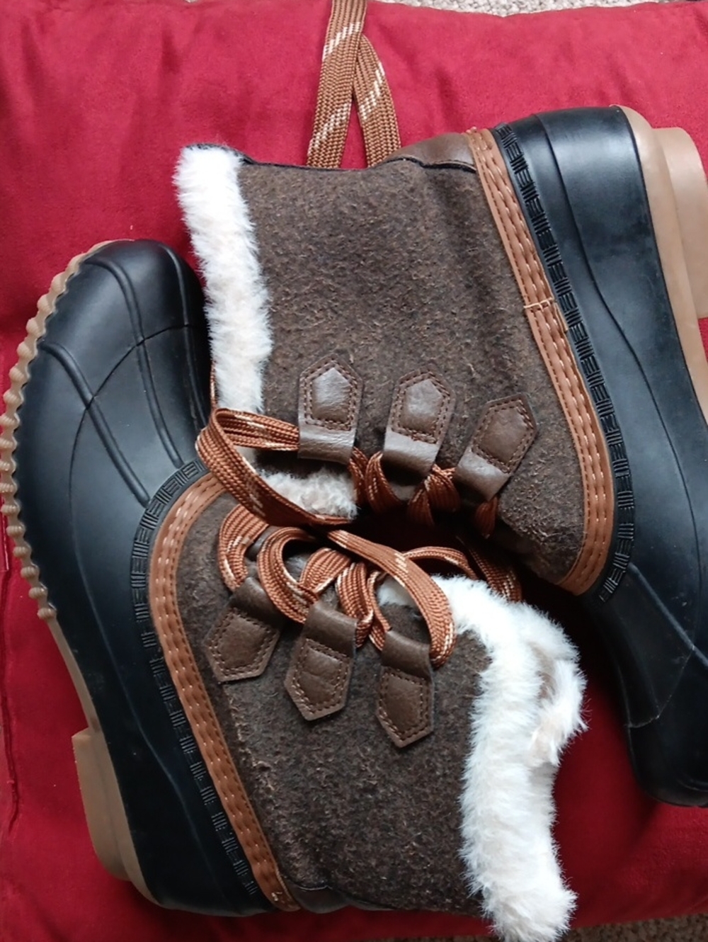 Maurices Brown and Black Faux-Fur Winter Boots - Women